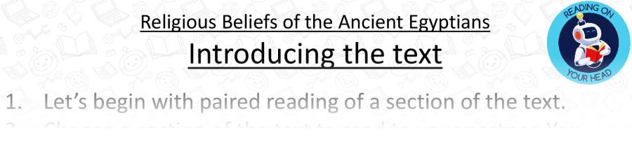 Religious Beliefs of the Ancient Egyptians Teaching Slides Inference Focus