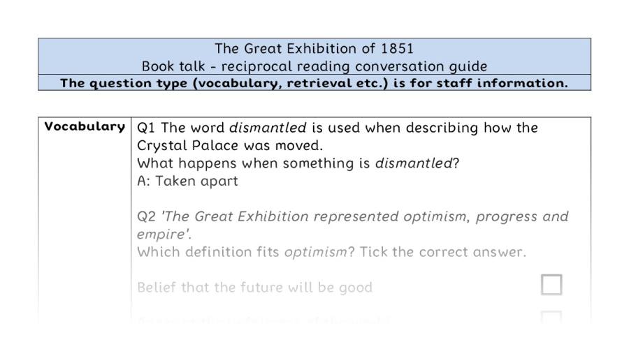 Reciprocal reading - VRSIPE - The Great Exhibition of 1851
