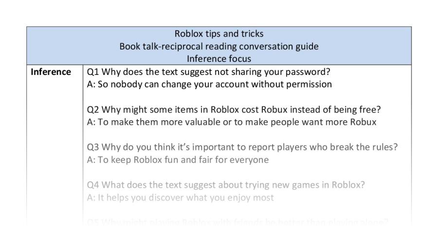 Reciprocal reading - inference - Roblox tips and tricks