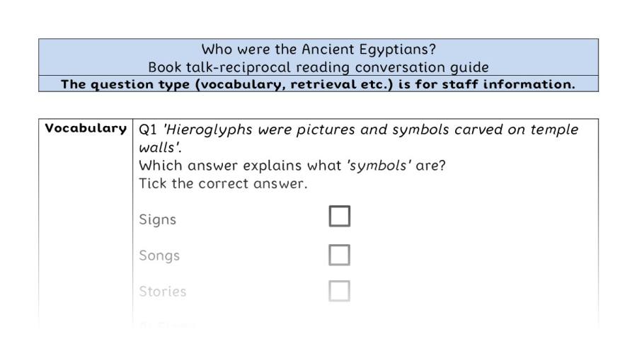Reciprocal reading - VRSIPE - Who were the Ancient Egyptians
