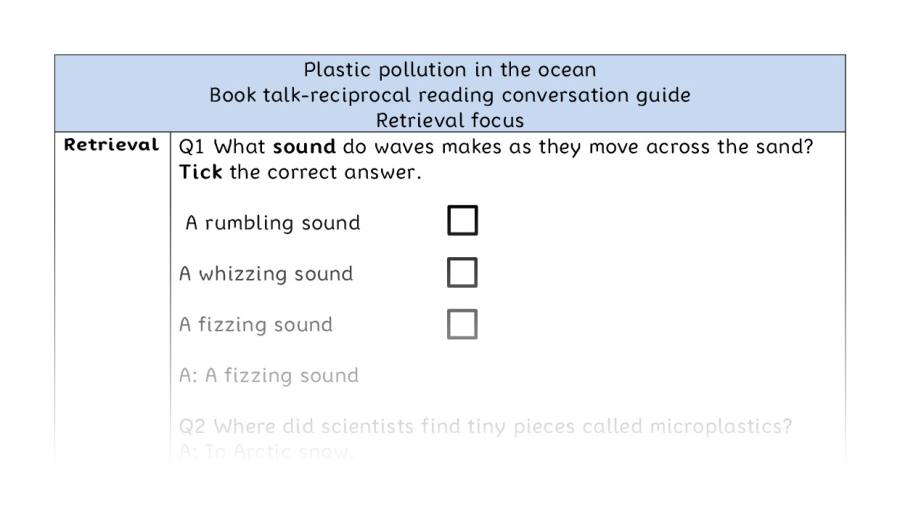 Recioprocal reading - retrieval - Plastic pollution in the ocean