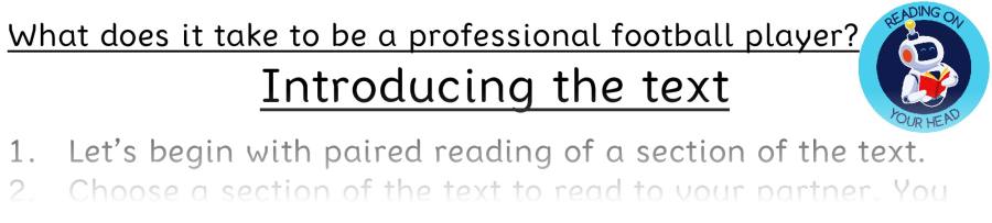 Teaching slides VRSIPE-What does it take to be a professional football player