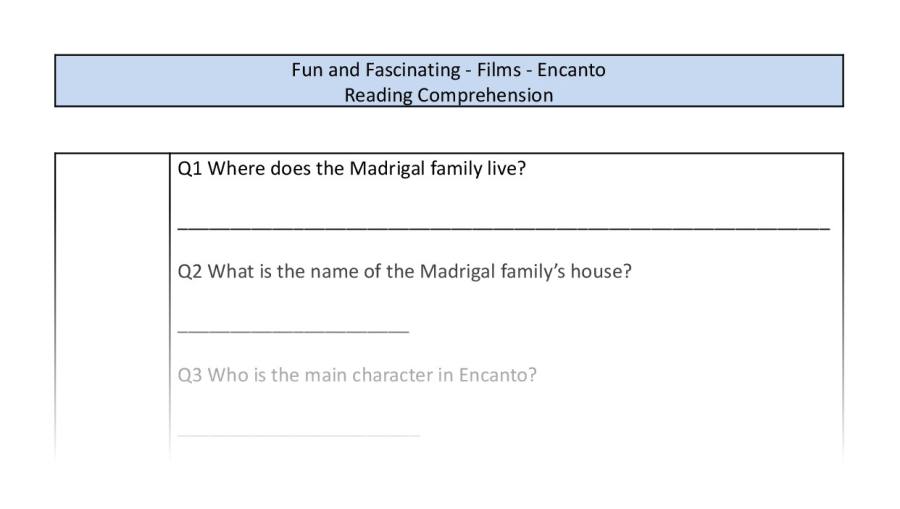 Reading Comprehension-Encanto-Retrieval Focus