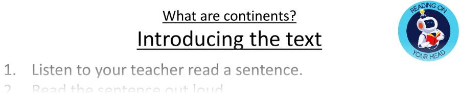 Teaching slides retrieval-What are continents