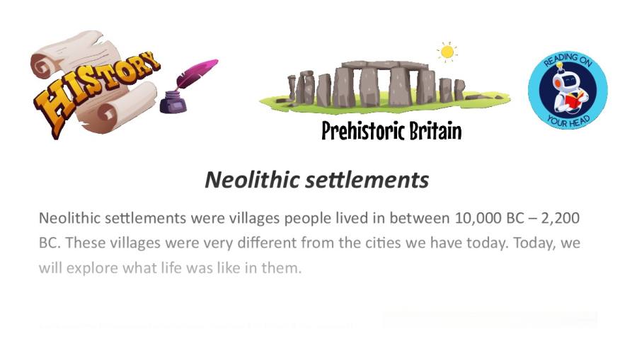 Neolithic settlements