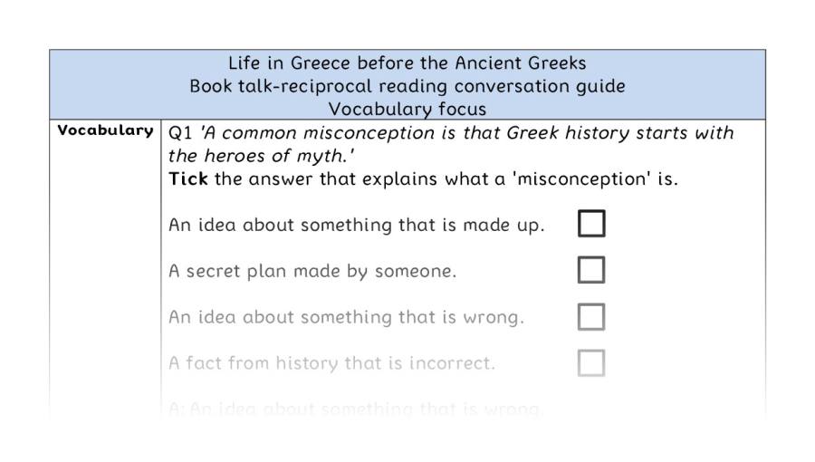 Reciprocal - vocabulary - Life in Greece before the Ancient Greeks