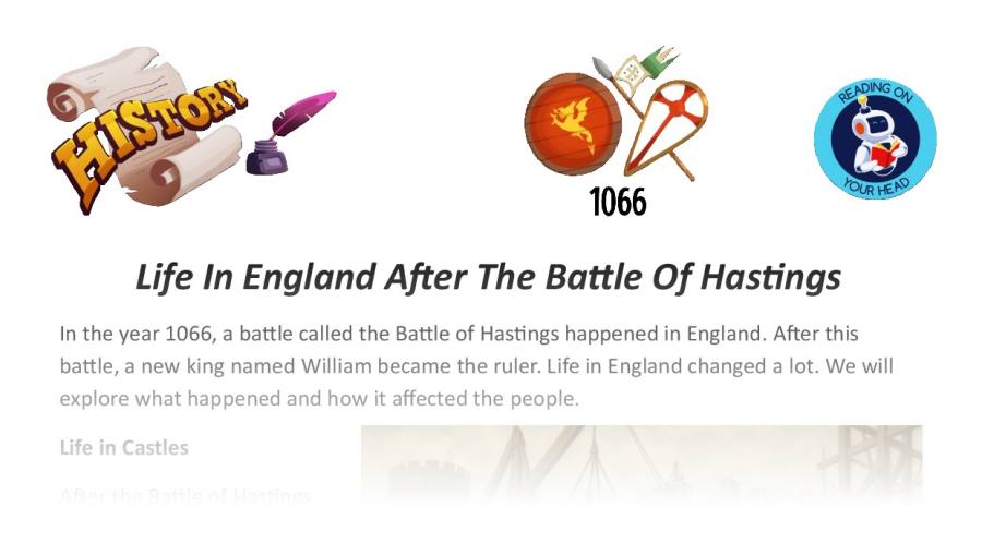 Life In England After The Battle Of Hastings
