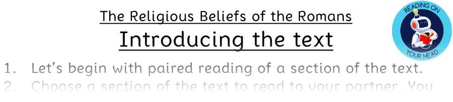 Teaching slides inference-The Religious Beliefs of the Romans