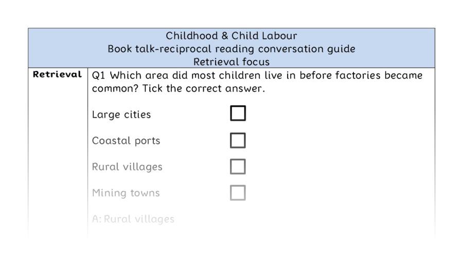 Reciprocal reading - retrieval - Childhood & Child Labour