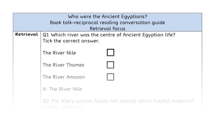 Reciprocal reading - retrieval - Who were the Ancient Egyptians