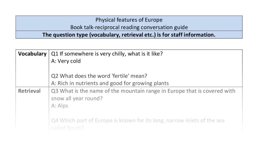 Reciprocal-VRSIPE-Physical features of Europe