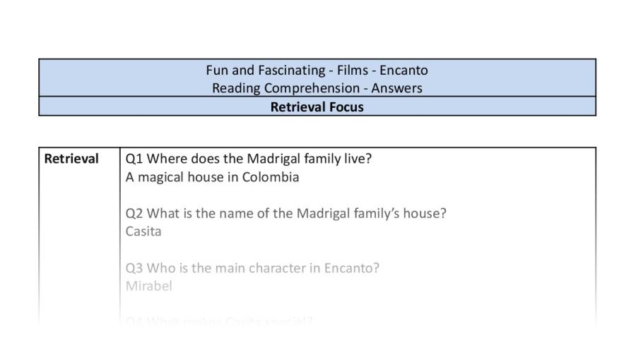 Reading Comprehension-Encanto-Retrieval Focus-answers