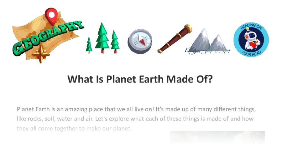 What is planet earth made of