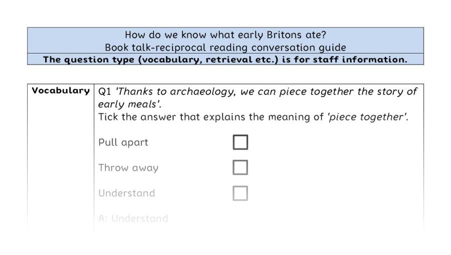 Reciprocal reading - VRSIPE - How do we know what early Britons ate