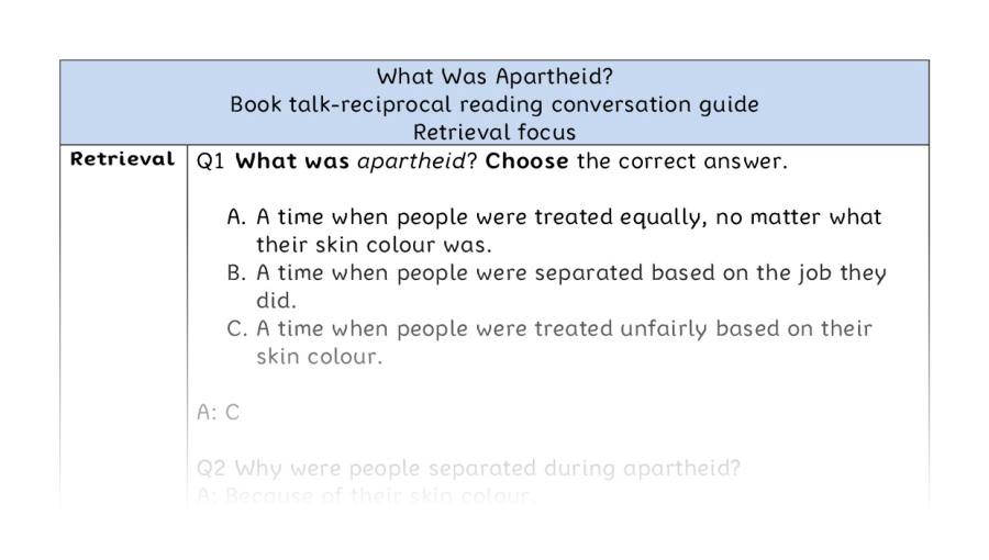 Reciprocal reading - retrieval - What Was Apartheid