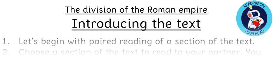 Teaching slides inference-The division of the Roman empire