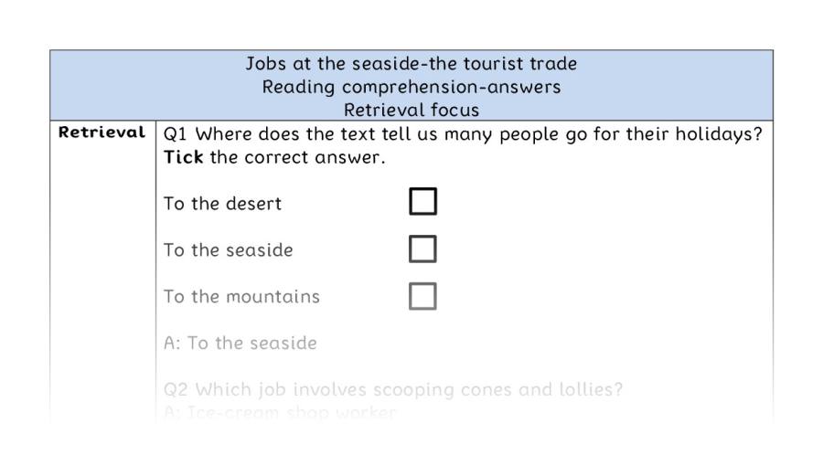 Reading comprehension - retrieval - Jobs at the seaside-the tourist trade - answers