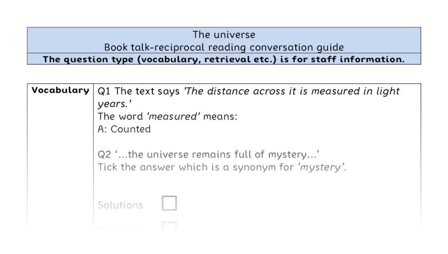Reciprocal reading - VRSIPE - The universe