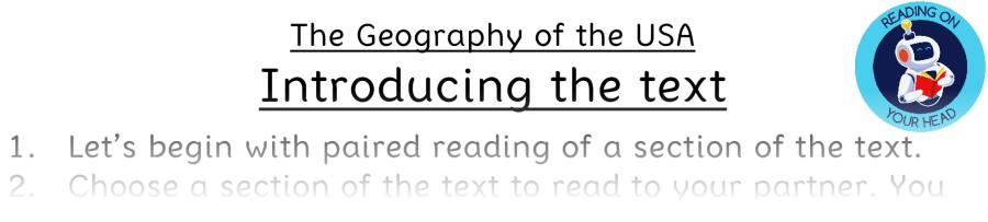 Teaching slides - The Geography of the USA - Retrieval Focus