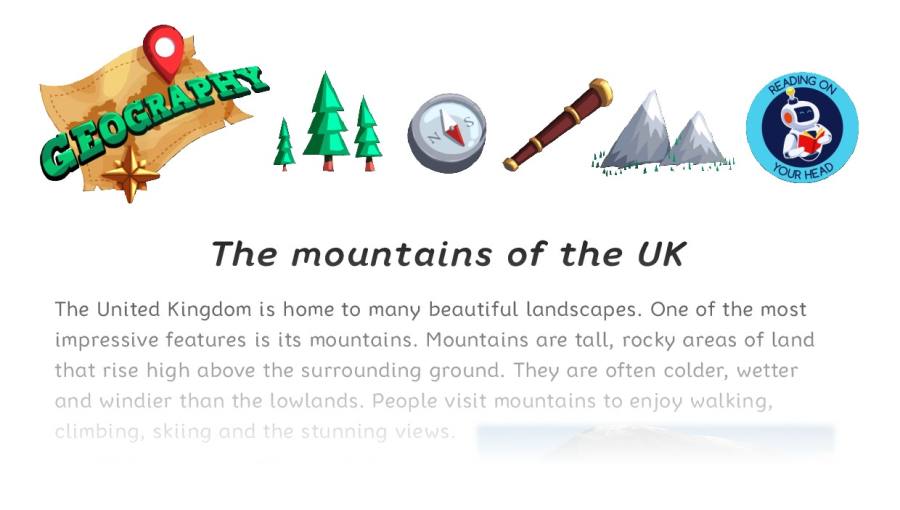 The mountains of the UK