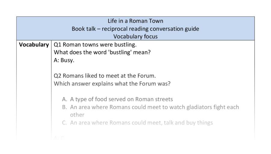 Reciprocal-vocabulary-Life in a Roman Town