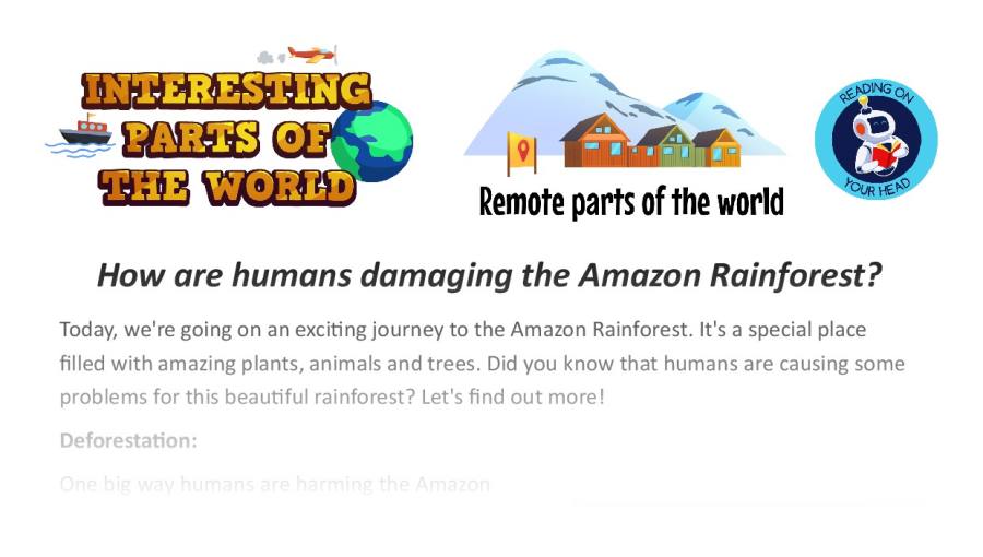 How are humans damaging the Amazon Rainforest