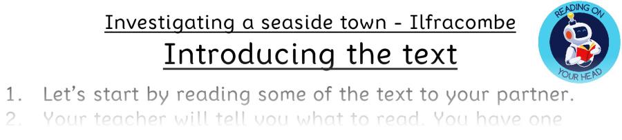 Teaching slides inference - seaside towns - Ilfracombe