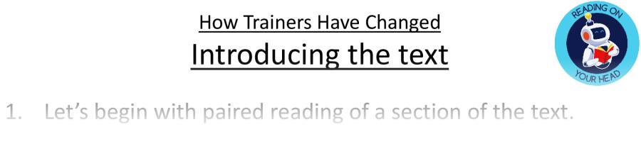 Teaching slides VRSIPE - how trainers have changed