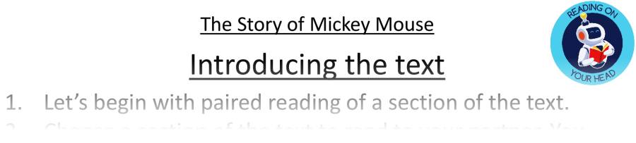 Teaching slides inference Mickey Mouse