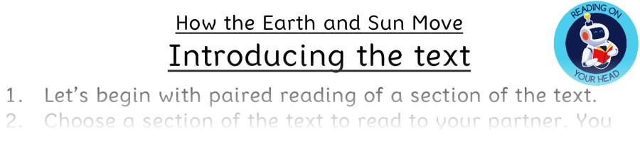 How the Earth and Sun Move - Teaching Slides - VRSIPE Focus