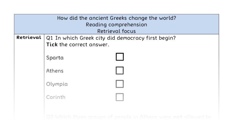 Reading comprehension - retrieval-How did the ancient Greeks change the world