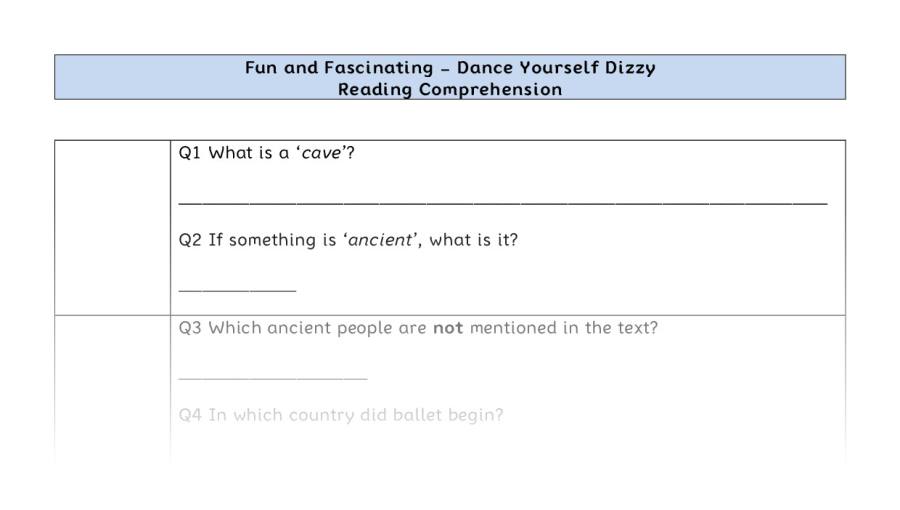 Reading Comprehension-Dance Yourself Dizzy-VRSIPE