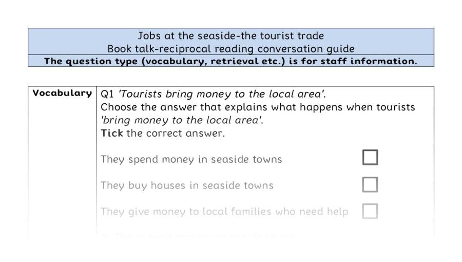 Reciprocal reading - VRSIPE - Jobs at the seaside-the tourist trade