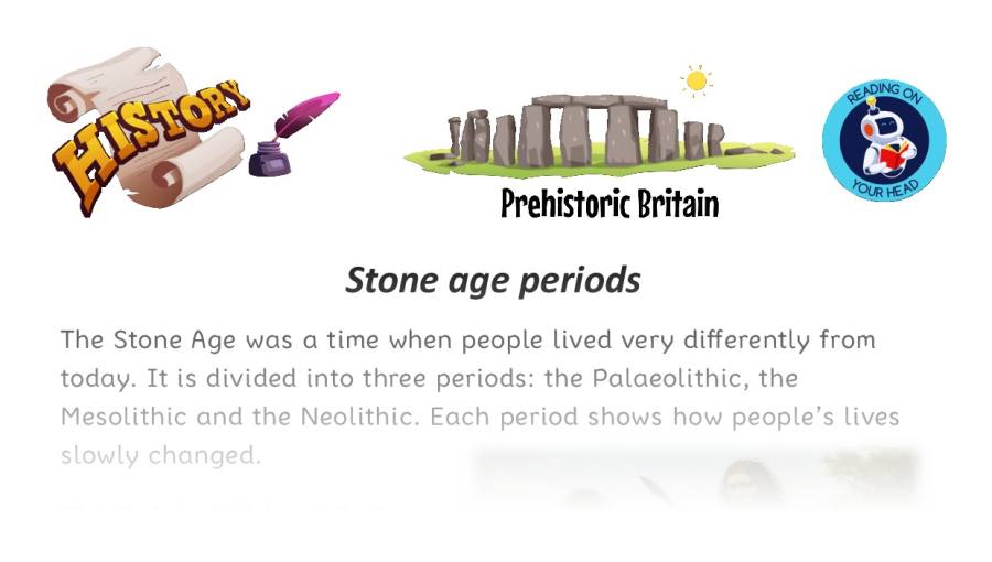 Stone age periods - condensed version