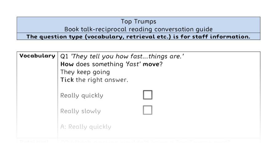 Reciprocal reading - VRSIPE - Top Trumps