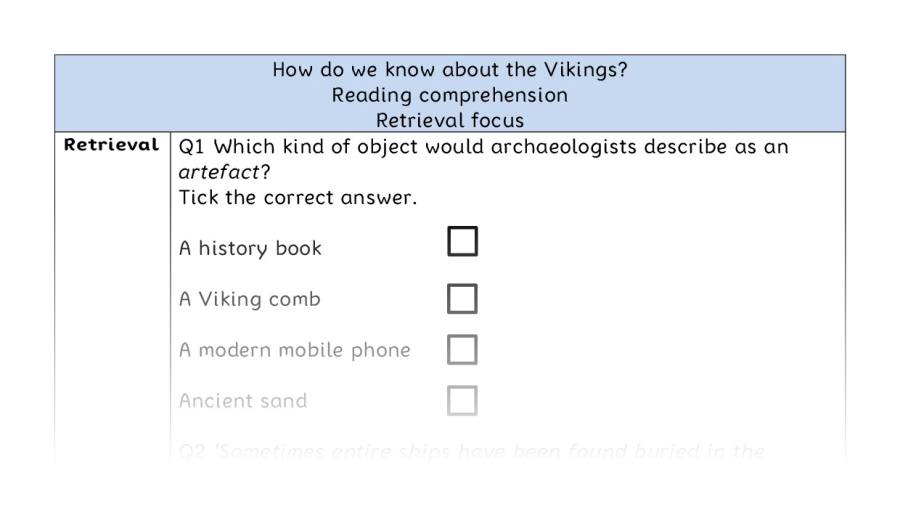 Reading comprehension - retrieval - How do we know about the Vikings
