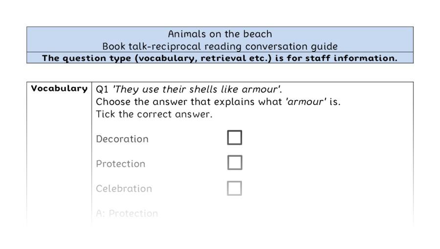 Reciprocal reading - VRSIPE - Animals on the beach