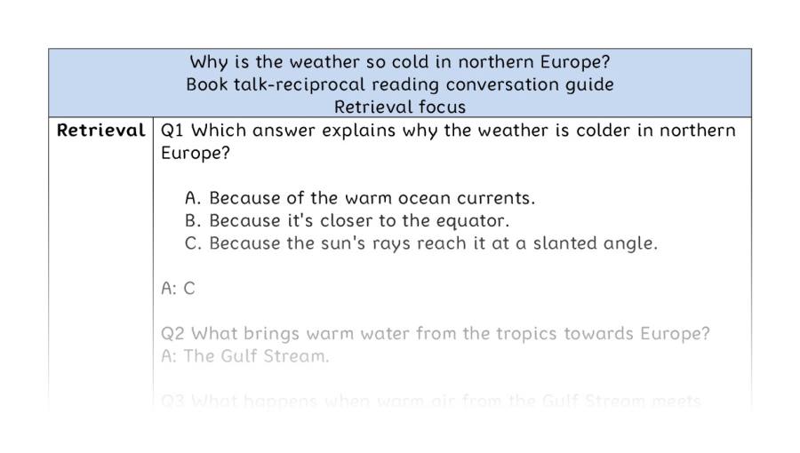 Reciprocal-retrieval-Why is the weather so cold in northern Europe
