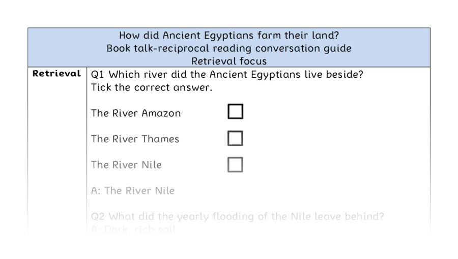 Reciprocal reading - retrieval - Ancient Egyptian farming