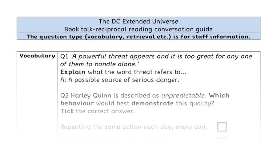 Reciprocal reading - VRSIPE - The DC Extended Universe