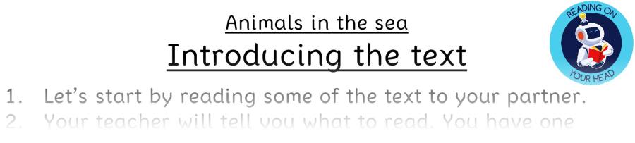 Teaching slides inference-Animals in the sea