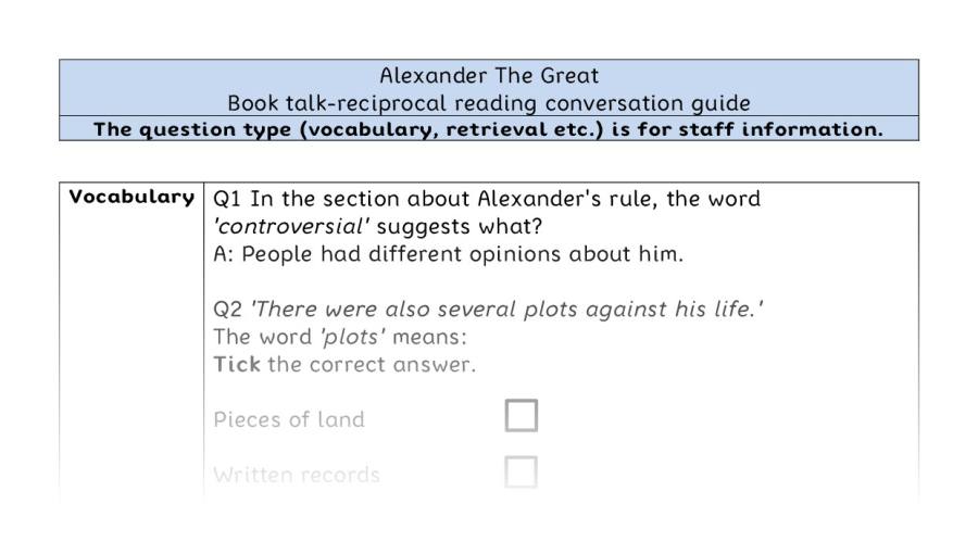 Reciprocal reading - VRSIPE - Alexander The Great