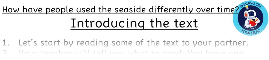 Teaching slides vocabulary-how the seaside was used differently over time