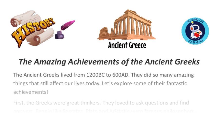 The Amazing Achievements of the Ancient Greeks