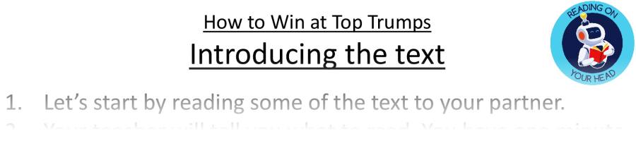 Teaching slides retrieval - How to Win at Top Trumps