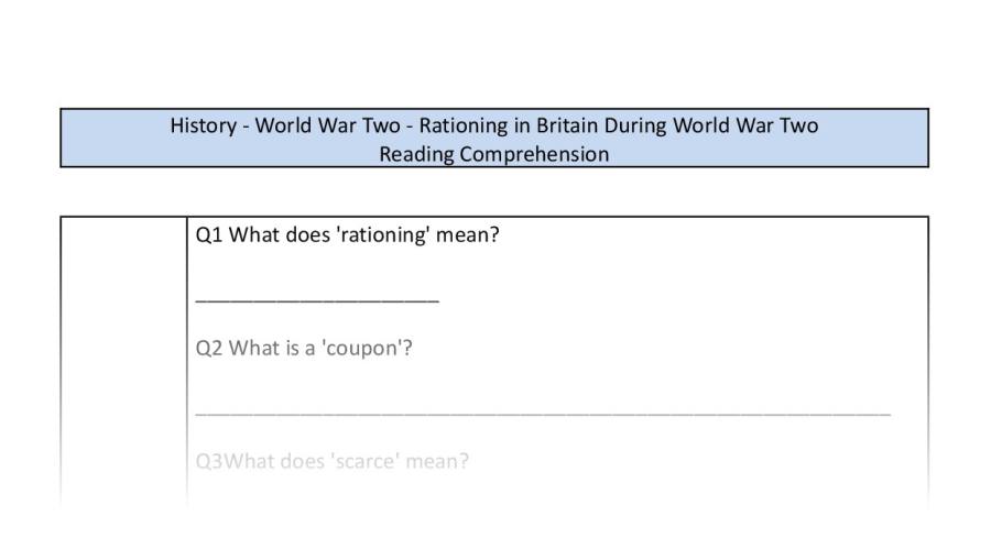 Comp - Rationing in Britain during World War Two - VRSIPE focus