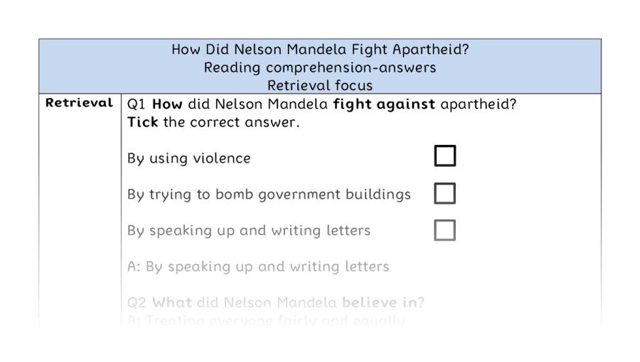Reading comp - retrieval - How Did Nelson Mandela Fight Apartheid - answers