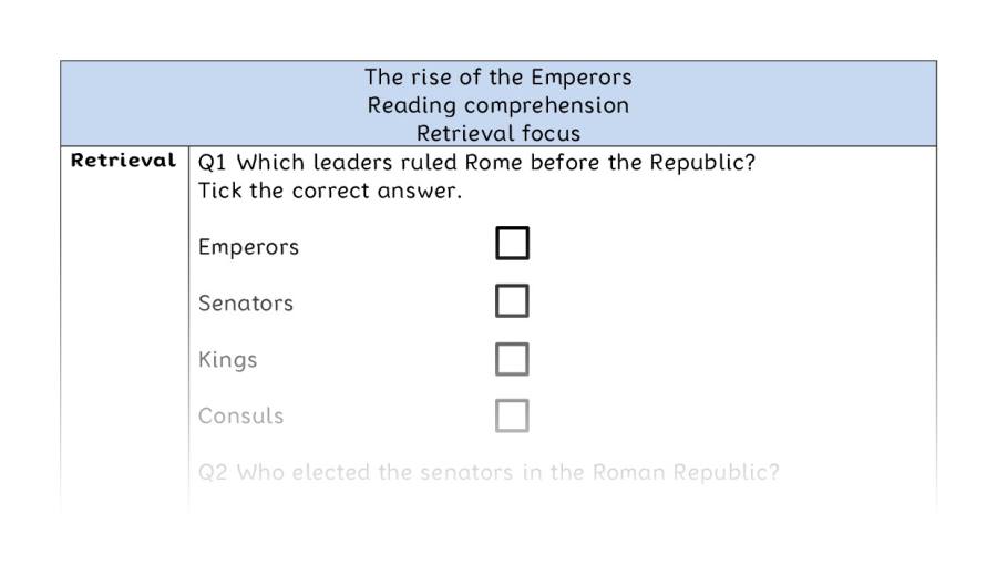 Reading comprehension - retrieval - The rise of the Emperors