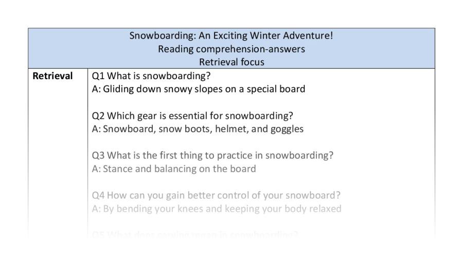 Reading comp-retrieval-snowboarding - answers
