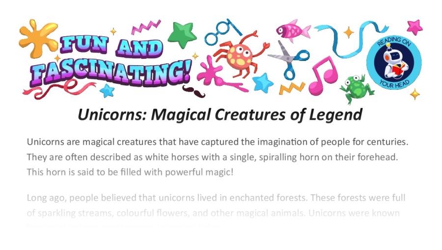 Fun and fascinating - Unicorns